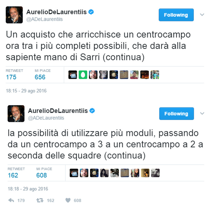 Napoli, quando tocca a Rog? Lite Sarri-De Laurentiis, fra Gagliardini e mercato