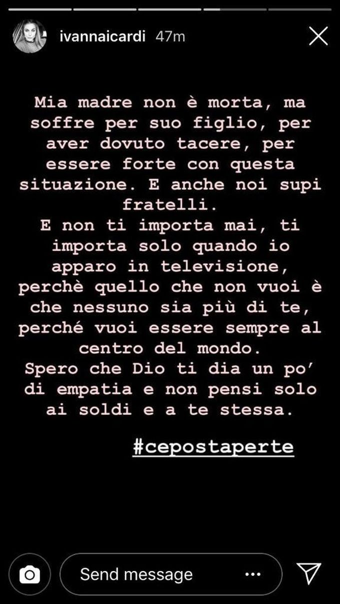 La sorella di Icardi attacca Wanda: 'Vuole solo i soldi, della famiglia non gliene un c...o. Mauro, apri gli occhi!'