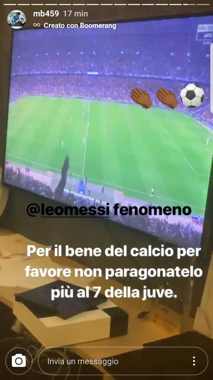 Balotelli esalta Messi e punge Ronaldo: 'Leo fenomeno! Per il bene del calcio, non paragonatelo più al 7 della Juve'