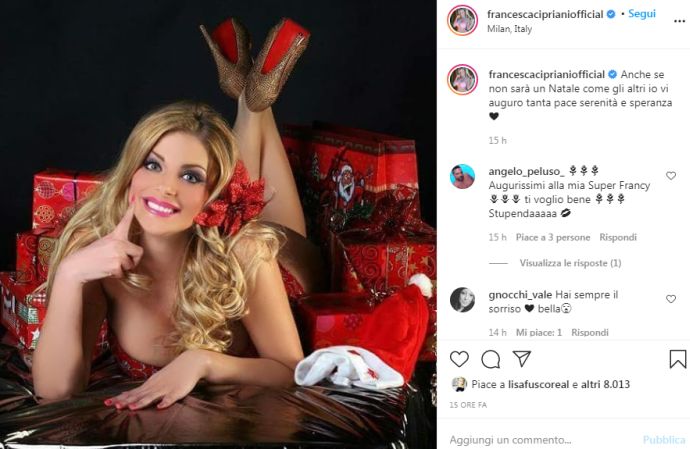 Il Natale hot di Francesca Cipriani FOTO